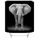 1.8x1.8m Waterproof Shower Curtain Polyester Fabric Bathroom 12 hooks Elephant
