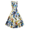 Hepburn Style Woman Dress Slim Vintage A-line Skirt   flower