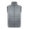Man Thin Light Waistcoat Vest Down Coat Plus Size   light grey