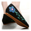 Antiguo Beijing Cloth Bordado Zapatos 5 Pétalos Flores