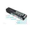 1.3" Led Mini Grabadora de Voz Digital con Mp3 Reproductor Plateado