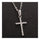 Cross Pendant Zircon Diamanted Necklace   silver