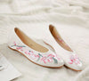 Chinese  Vintage Ethnic Embroidery Ballet Flat Marry Janes Dancing Shoes  Canna