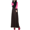 Muslimisch Motley Locker Langes Kleid Langärmlig