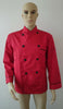 Long Sleeve Kitchen Cook Working Uniform Chef Waiter Waitress Coat Jacket Red