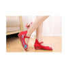 Vieux Beijing Chiffon Baskets Décontractées Brodé Chaussures Slipsole Augmenté