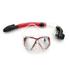 Diving Masks Face Mirror Snorkels Glasses Full Dry Type red