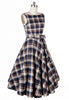 Plaid Schottenkaromuster Schottland Kleid Rockabilly Swing Vintage 24.4ms