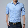 Mens Luxury Stylish Casual Dress Slim Fit T-Shirts Casual Long Sleeve Shirt