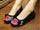 Chinese Embroidered Floral Shoes Women Ballerina Mary Jane Flat Ballet Cotton Lo