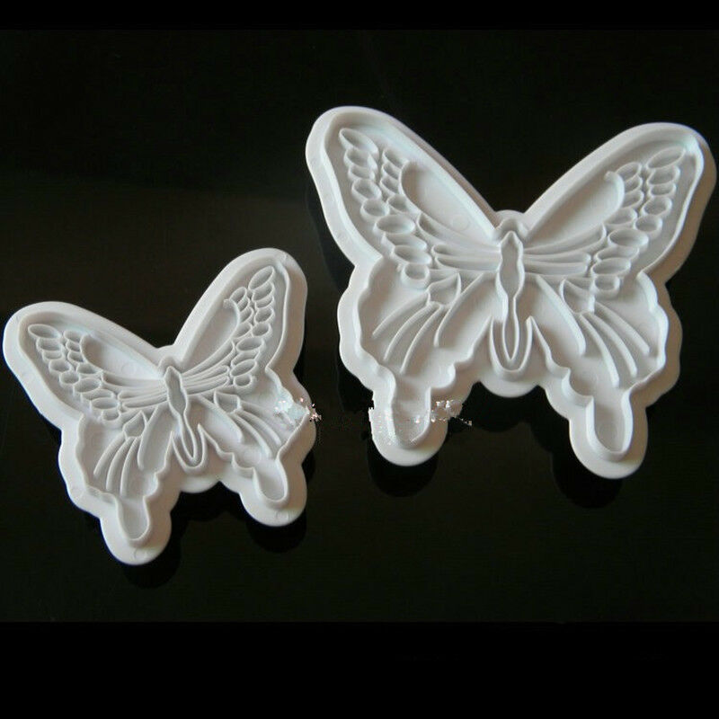 Doubletree Baking DIY fondant cake mold 2pcs butterfly stamp embossed stamp