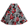 Hepburn Style Vintage Bubble Skirt A-line Pleated Skirt  red