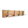 Puerta Pared Soporte Roble Madera Maciza Cinc Níquel 4 Ganchos Colgador