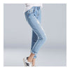 Sommer Locker Versteckt Neunte Jeans Stift Hosen Hellblau 26