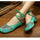 Vintage Chinese Embroidered Floral Shoes Women Ballerina Mary Jane Flat Ballet C