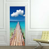 New 3D DIY PVC Waterproof  Door Wall Mural Sticker Sea Bridge qd051