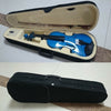 Student Akustische Violine Voll 3/4 Ahorn Fichte mit Etui Schleife Harz Blau