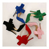 Super Groß Schleifenknopf Spitz Hoher Absatz Peep-Toe Damen Sandalen