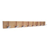 Puerta Pared Soporte Roble Madera Maciza Cinc Níquel 8 Ganchos Colgador