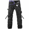 Hommes Détente Militaire Armée Pantalon de Travail Multi-Poches Noir