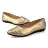 Plane Women Pointed Casual Flat Low-cut Shoes   golden
