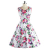 Kleid Schön Ärmellos Drucken Big Schößchen Sommer Lila