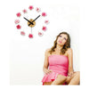 Precioso Flor Romántico Rosa Bricolaje Reloj Campo Simple Estiloso 02
