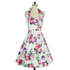 Sommer Halt Drucken Damen Kleid Lila