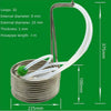 26' Stainless Steel Home Brewing Beer Immersion Wort Chiller Coil with Fittings