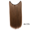 Fish Line Hair Extensions Straight Hair  Piece Hair invisible 80g 55cm long