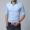 Mens Luxury Stylish Casual Dress Slim Fit T-Shirts Casual Long Sleeve