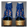 Talon Haut Brodé Chaussures Slipsole Sandales Bleu