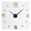 Acrylique Horloge Murale Diy Chiffre Miroir Salle à Manger Clair en Or