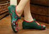 Vintage Chinese Embroidered Floral Shoes Women Ballerina Mary Jane Flat Ballet C