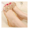 Rhinestone Bowknot Jelly Shoes Woemn Beach Peep-toe Sandal Summer