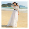 Vintage Ballon Sleeve Boat Neck Swallow Tail Long Dress  S