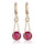 Lifelong Love AAA Zircon Earrings    gold plated red zircon