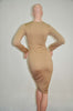 Women Sexy Lace Up Long Sleeve Bandage Club Bodycon Party Cocktail Pencil Dress