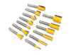 35 Bit Multi- Profile Router Bit Set Woodworking 1/4" Shank handle  Yellow