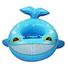 Inflatable Cartoon Children Water Taxis Toy Swim Ring with Handle    blue fish