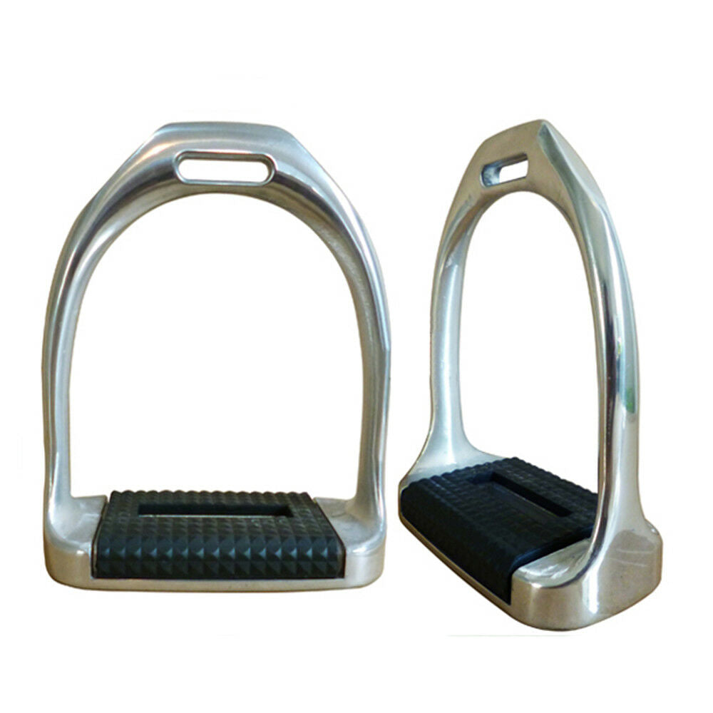 Aluminum  Horse Strirups with Rubber Pad Hand Polished