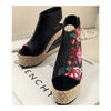 Tacón Alto Bordado Zapatos Slipsole Sandalias