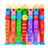 Cartoon wooden flute  6 holed wind instrument piccolo infant educational toys