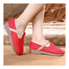 Cowhells Soft Sole Solid Color Flax Shoes Flax   red