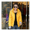 Winter Woman Hoodied Short Plus Size Down Coat   yellow
