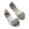 Bowknot Rhinestone Sandals Flat Jelly Shoes Beach Peep-toe