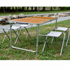 outdoor folded table aluminium alloy wooden folded table portable picnik table