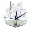 Creative Wall Clock Music Decoration Violin Mirror