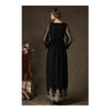 Muslim Vintage Golden Silk Embroidery Dress Gauze   S