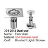 Choisissez 304-2012 Double Usage Acier Inoxydable 304 Drain de Sol Prince Fox